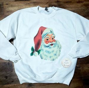 Vintage Santa Christmas Sweatshirt // Ready to Ship